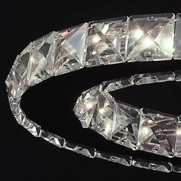 Modern, modern kristály króm fém függőlámpa