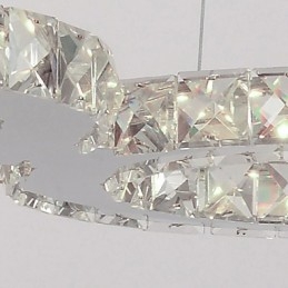 Modern, modern kristály króm fém függőlámpa