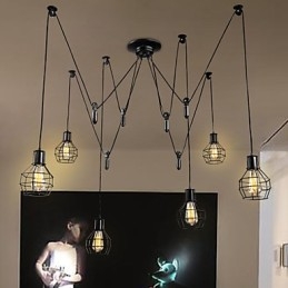 6 lámpa Country Designers fém függőlámpa