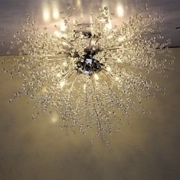 G4 Mitated Crystal függőlámpa, rozsdamentes acél 90cm átmérőjű