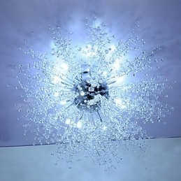 G4 Mitated Crystal függőlámpa, rozsdamentes acél 90cm átmérőjű