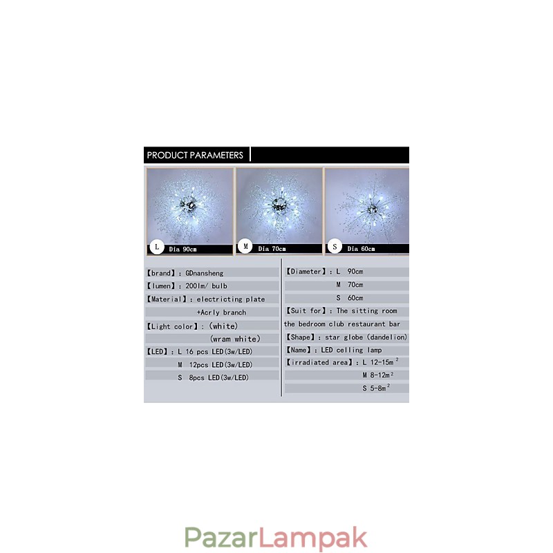 G4 Mitated Crystal függőlámpa, rozsdamentes acél 90cm átmérőjű