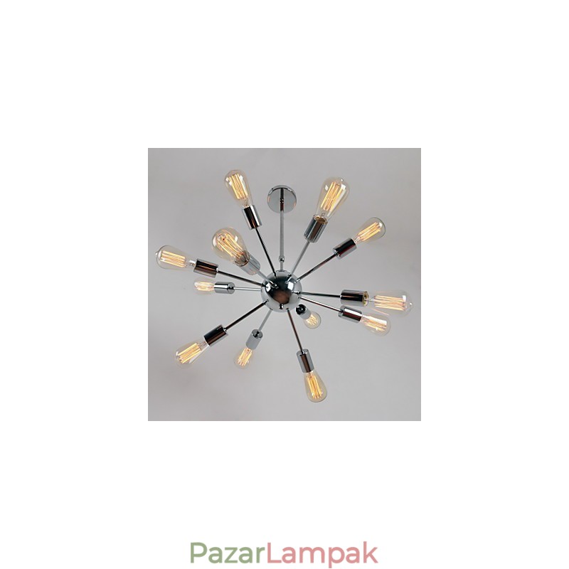 Galvanizált fém csillár