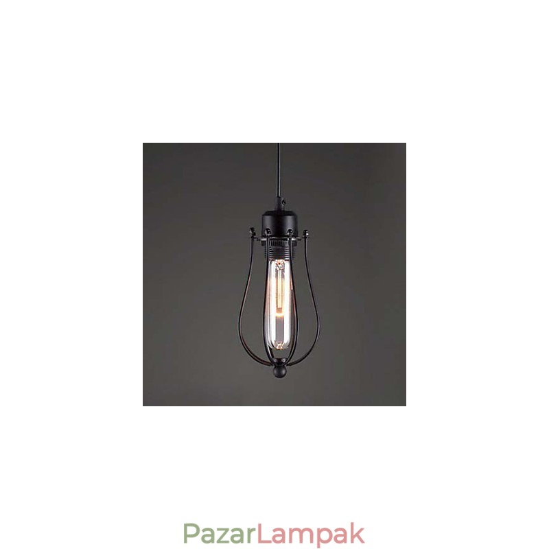 Apró ketrecek droplight Edison ételek függőlámpája a helyreállítási módok fényében Chandelier cafe