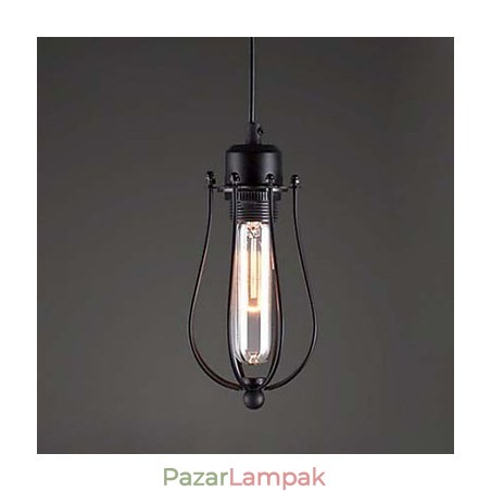 Apró ketrecek droplight Edison ételek függőlámpája a helyreállítási módok fényében Chandelier cafe