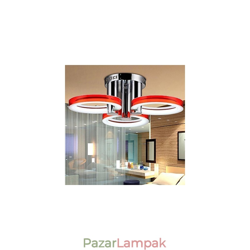 Modern, modern króm fém csillár süllyesztett rögzítés
