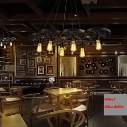 Tetőtéri Függeszték Kerékes csillár Rusztikus Vintage Retro Country Étkező Fém+Festés