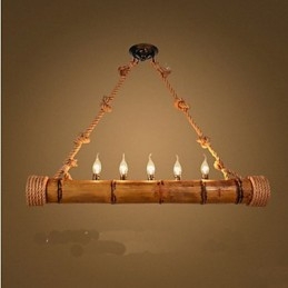 Cafe Pastoral Nostalgia dekoratív bambusz csillár