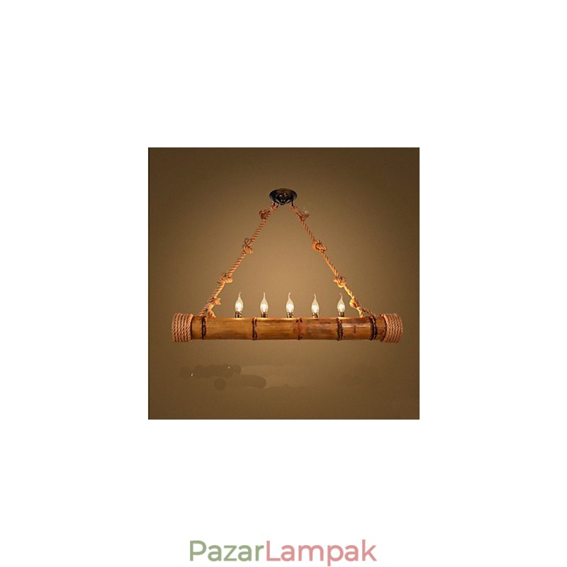 Cafe Pastoral Nostalgia dekoratív bambusz csillár