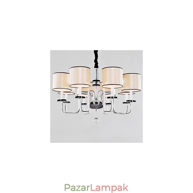 Modern modern kristály króm fém csillár