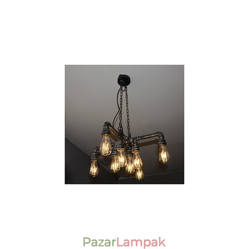 A tetőtéri lámpát a kreatív ipari szél szerepeként játsszák az ókori módszerek helyreállítása vezetékes cseppfényben