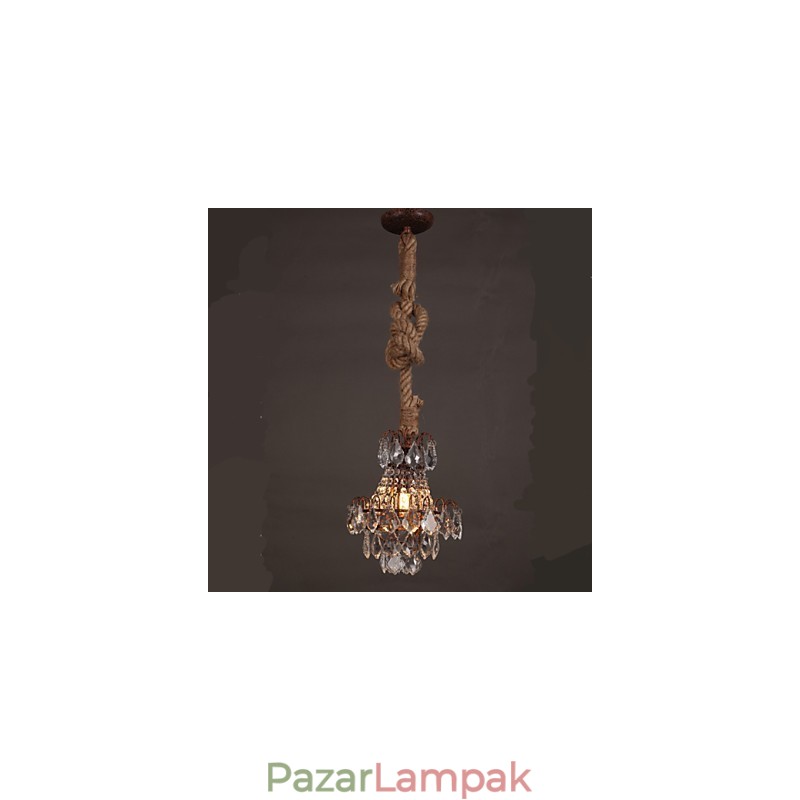 Retro lounge Kender ipari szélutánzat kristálycsillár