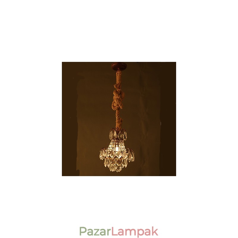 Retro lounge Kender ipari szélutánzat kristálycsillár
