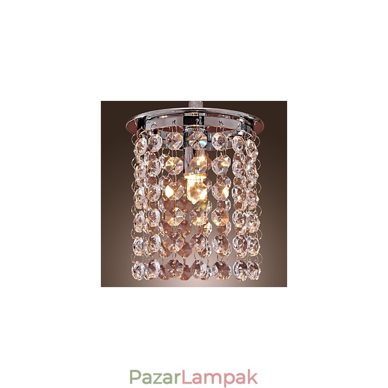 Modern, modern kristály mini stílusú, galvanizált függőlámpa