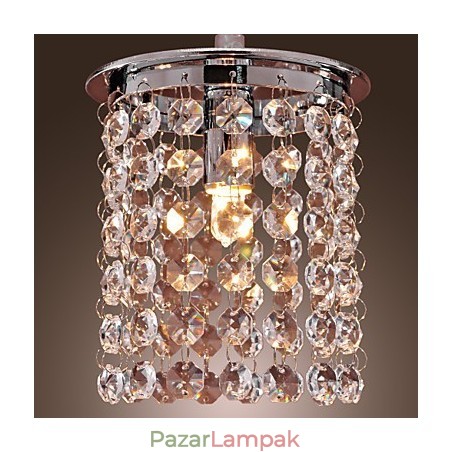 Modern, modern kristály mini stílusú, galvanizált függőlámpa Modern, modern kristály mini stílusú, galvanizált függőlámpa