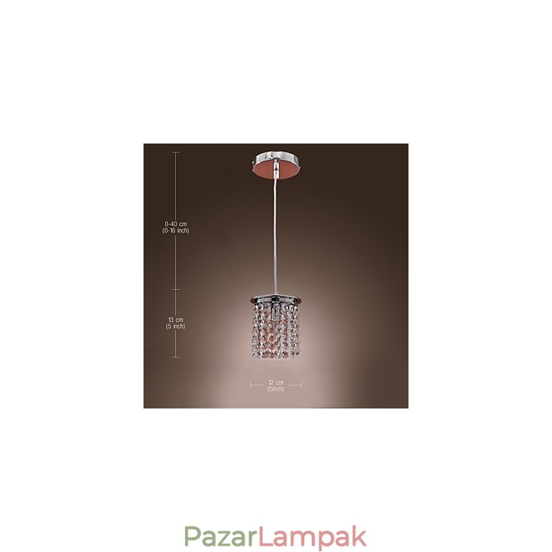 Modern, modern kristály mini stílusú, galvanizált függőlámpa