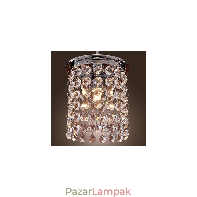 Modern, modern kristály mini stílusú, galvanizált függőlámpa