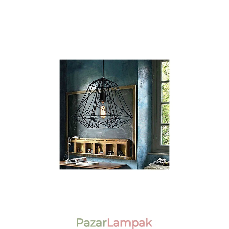 Vintage Retro festmény fém függőlámpa Garázs
