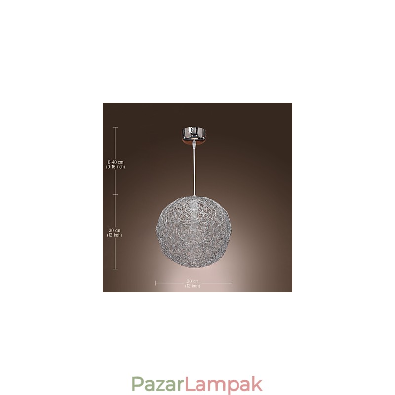 Modern modern Globe mini stílusú króm függőlámpa