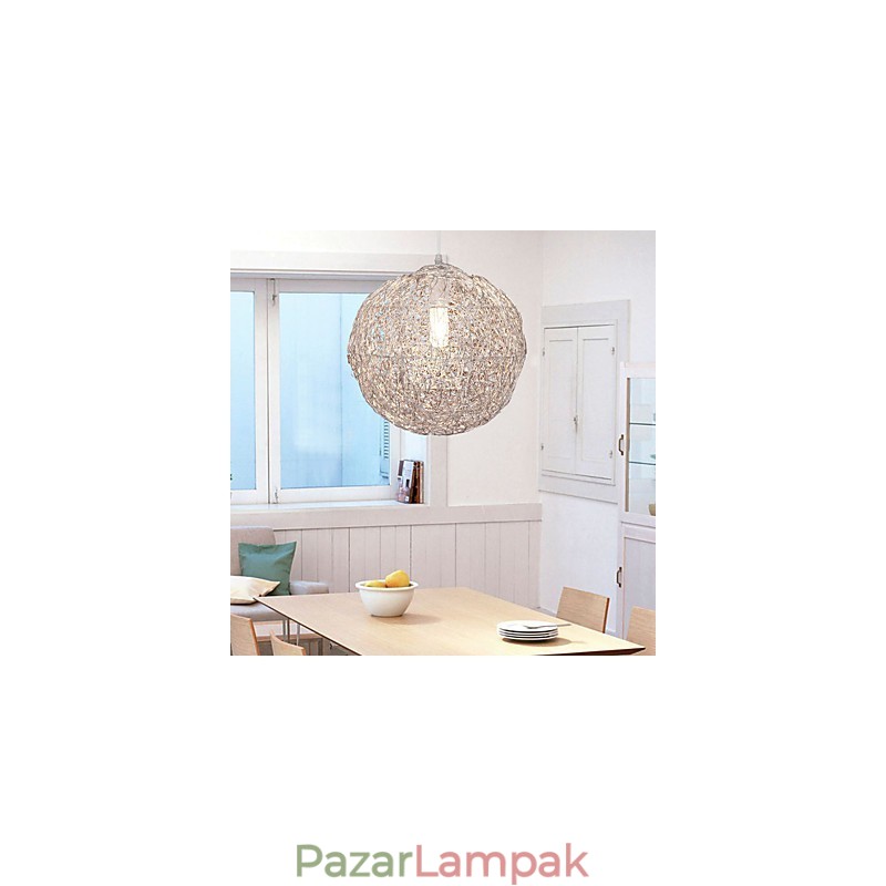 Modern modern Globe mini stílusú króm függőlámpa