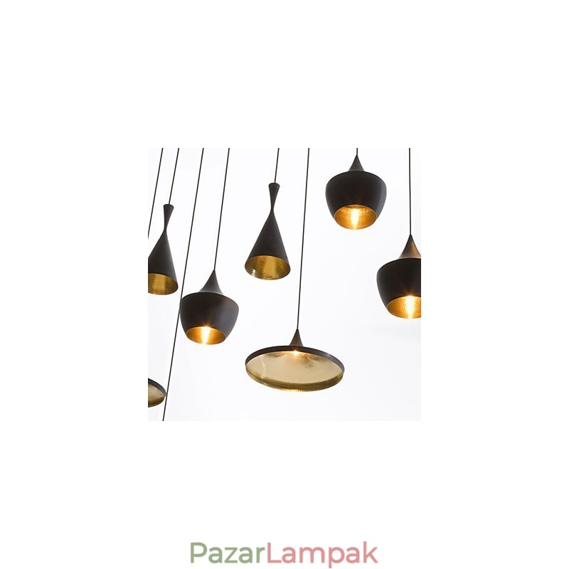 Mini stílusú festmény fém függőlámpa