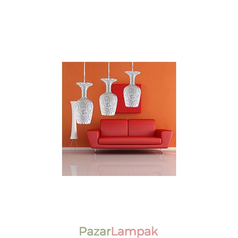 Szőtt alumínium csillár három alma fejlámpával