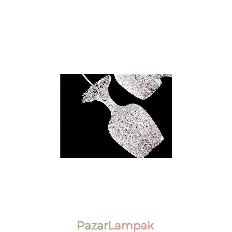 Szőtt alumínium csillár három alma fejlámpával