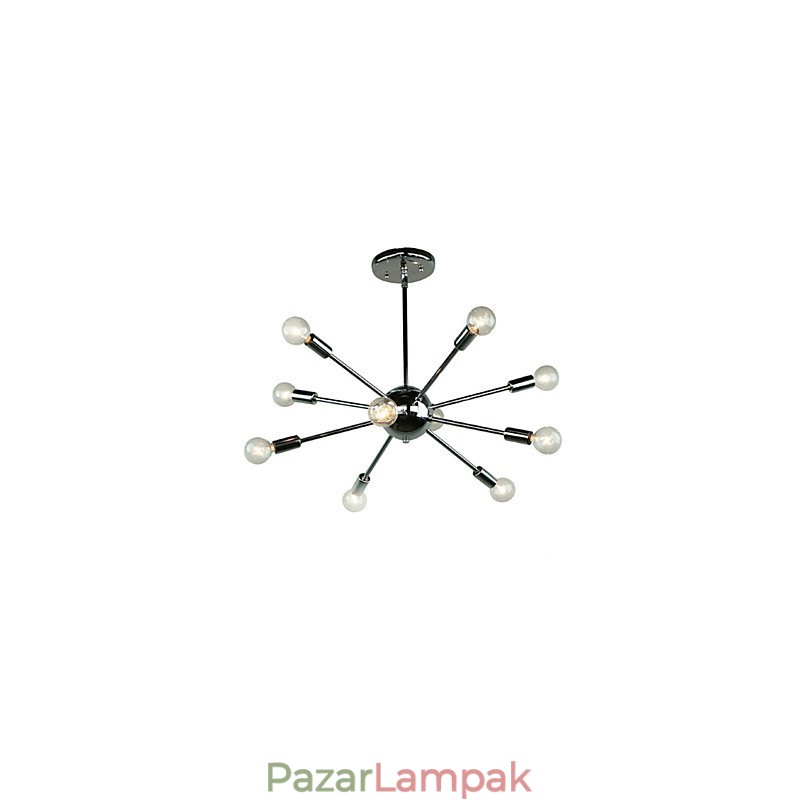 Country Mini stílusú krómozott fém függőlámpa