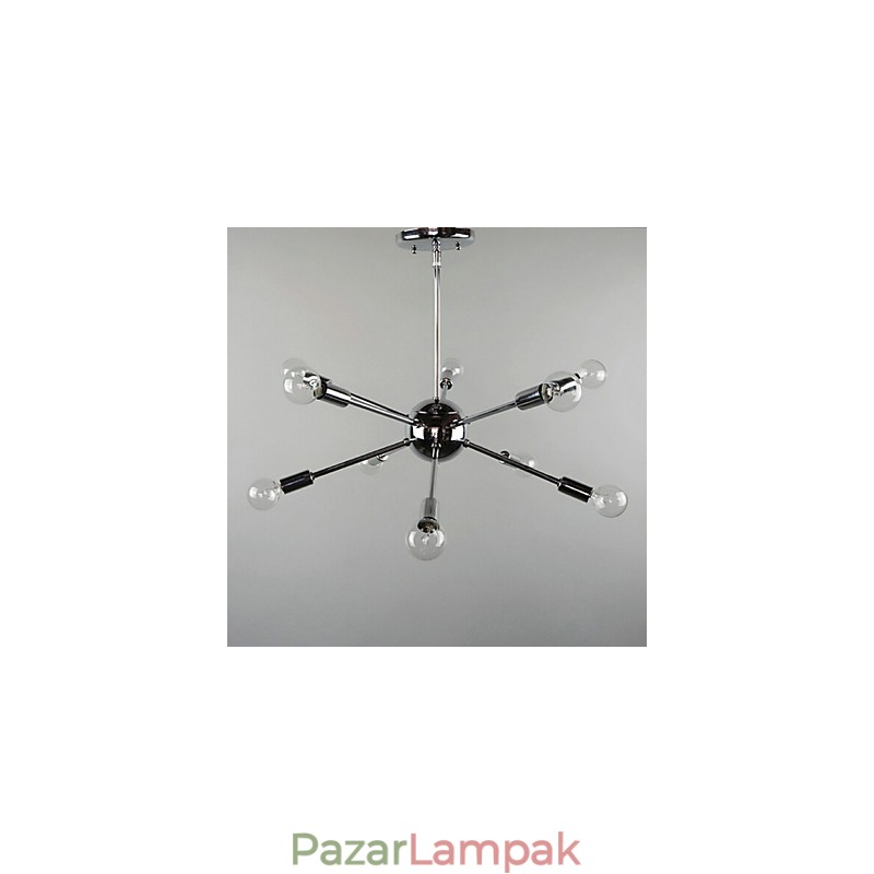 Country Mini stílusú krómozott fém függőlámpa
