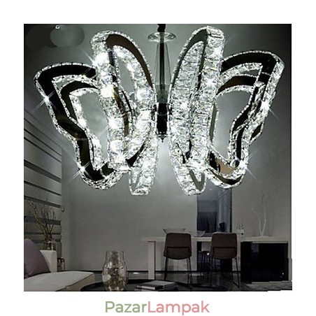 Pillangó lámpa Modern luxus kristálylámpa Pillangó lámpa Modern luxus kristálylámpa