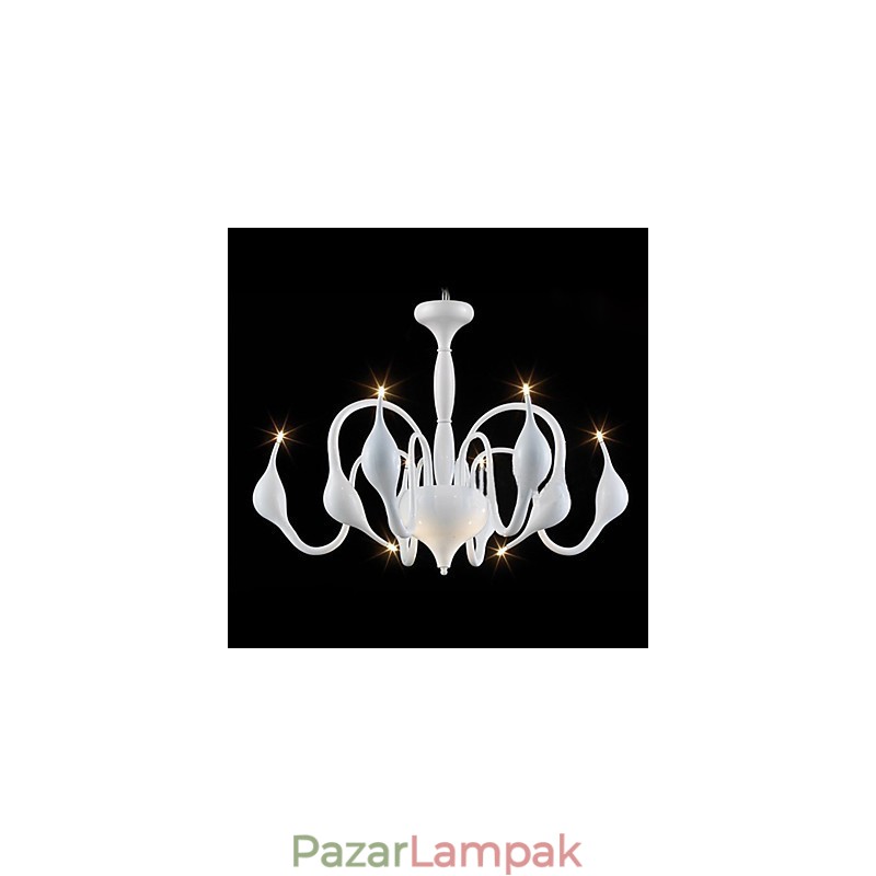 Modern modern galvanizált fém csillár