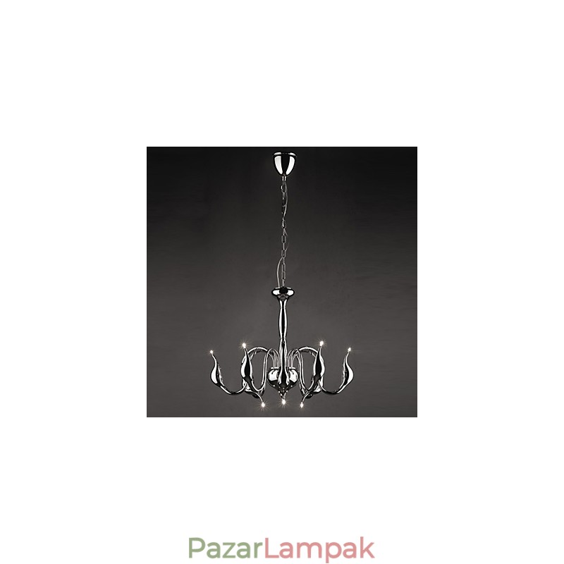 Modern modern galvanizált fém csillár