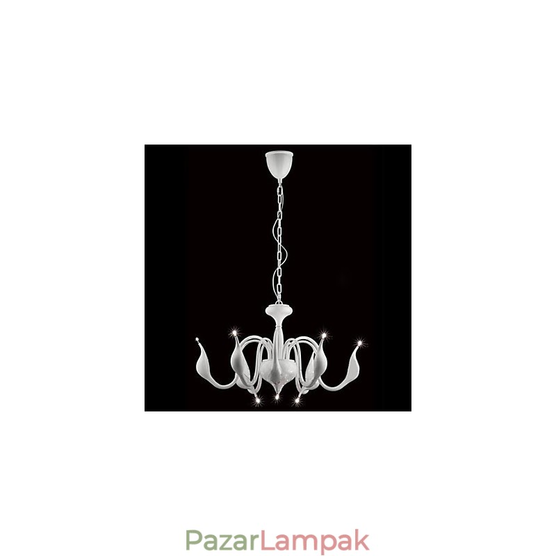 Modern modern galvanizált fém csillár