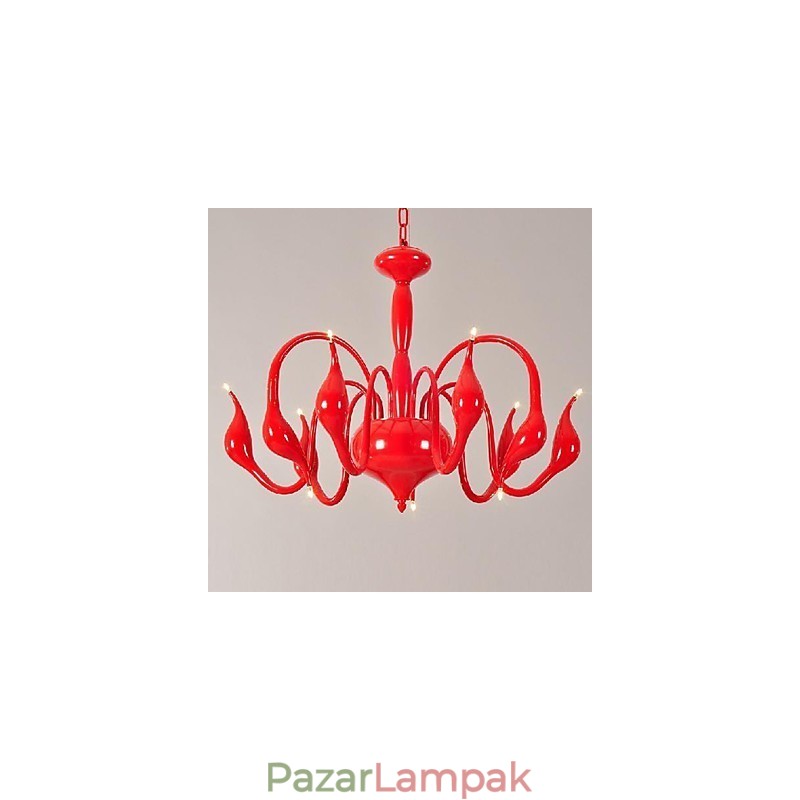 Modern modern galvanizált fém csillár