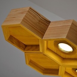 Designer Art Individuality csillár Egyszerű méhsejt fa lámpák