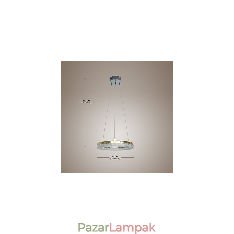 Kristály függőlámpa arany modern lámpa